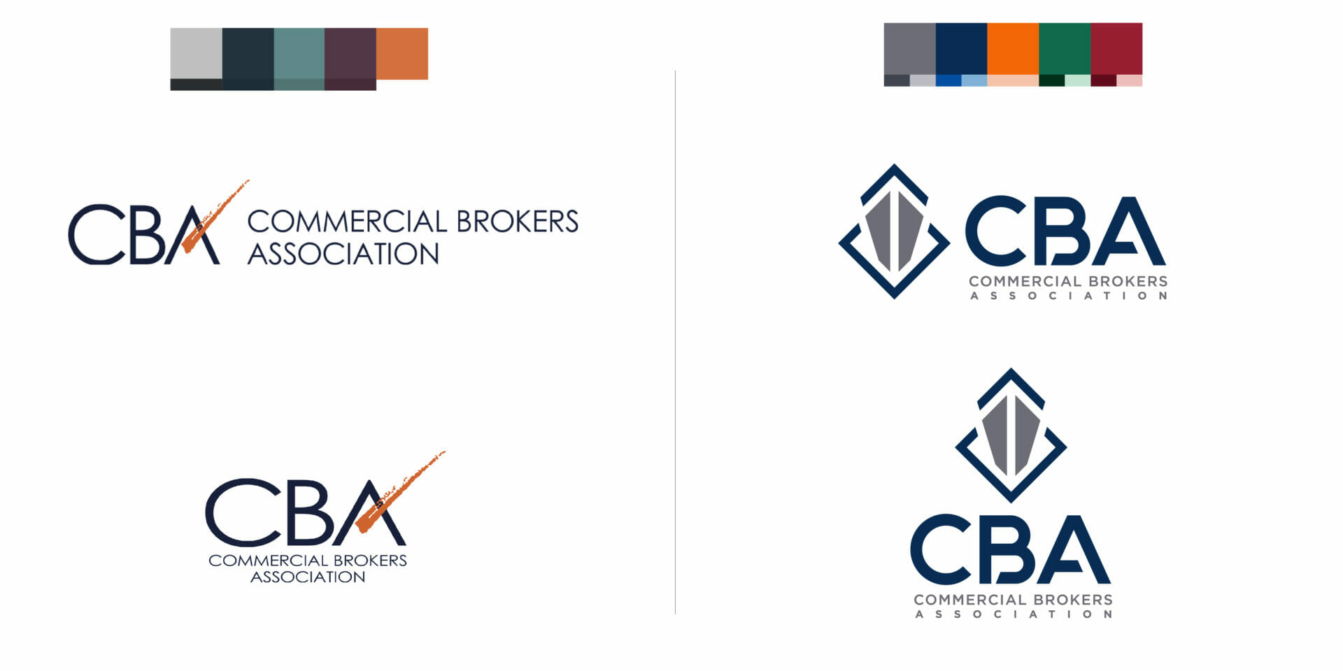 Commercial Broker Association Logo Before and After