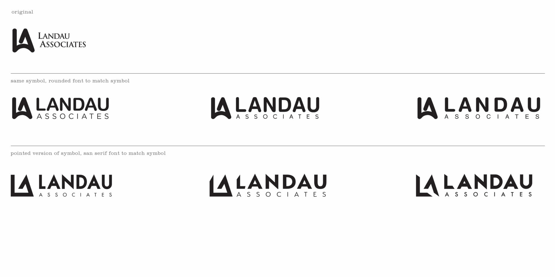 Landau Associates logo concept
