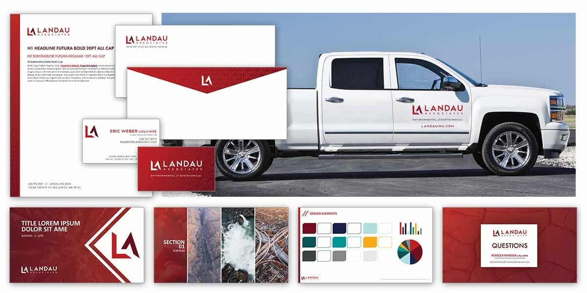 Landau Associates branding identity