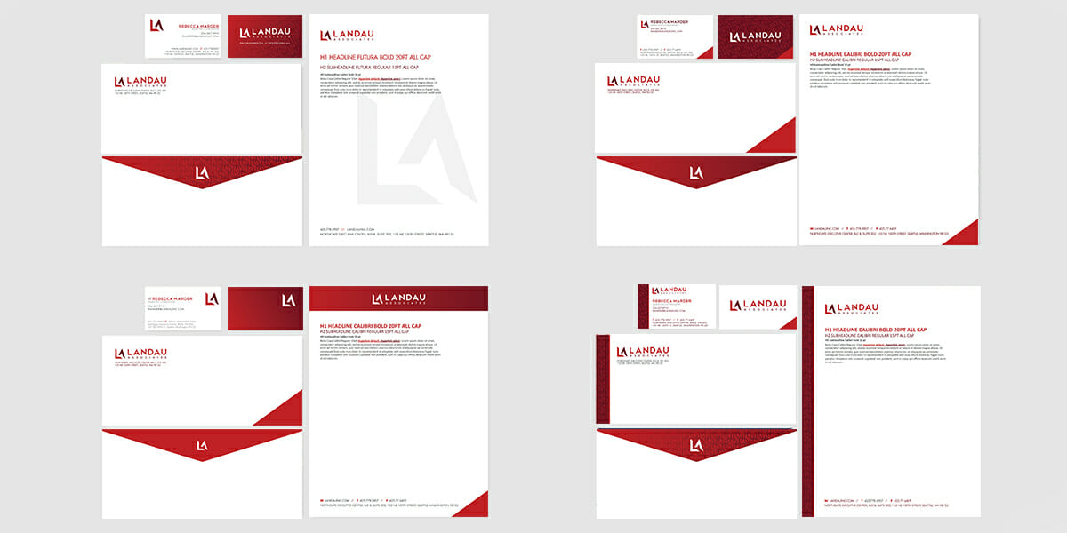 Landau Associates working brand identity
