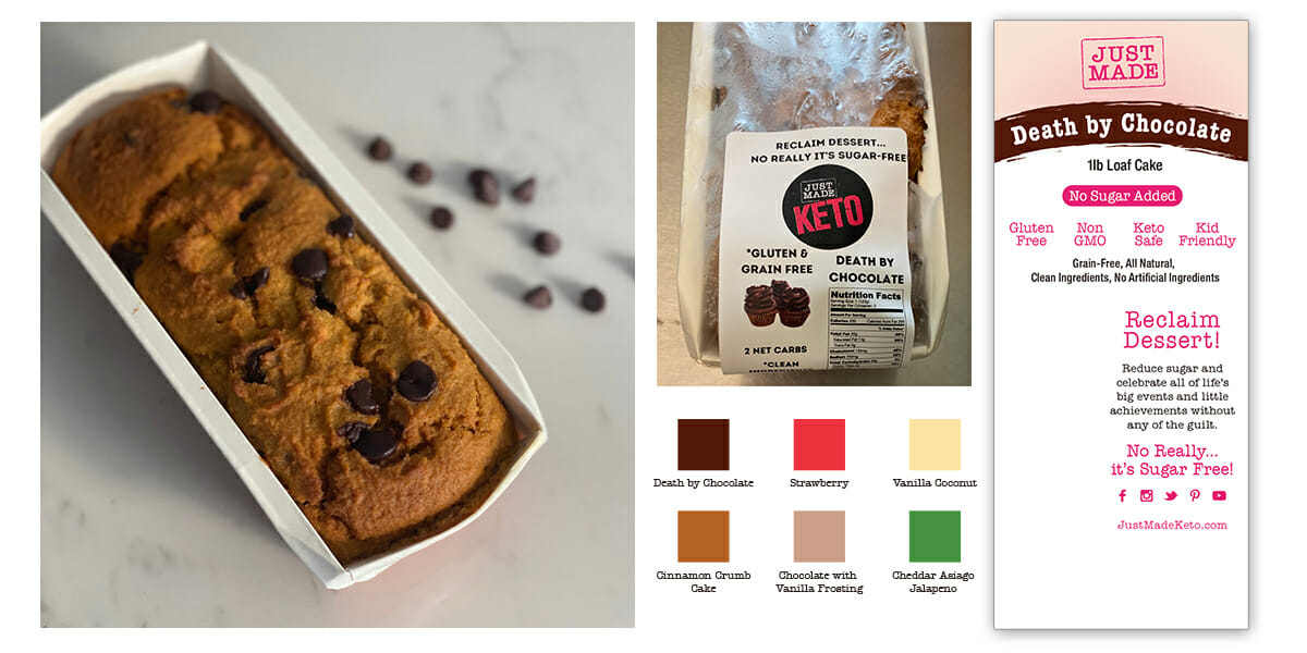 loaf cake packaging and colors