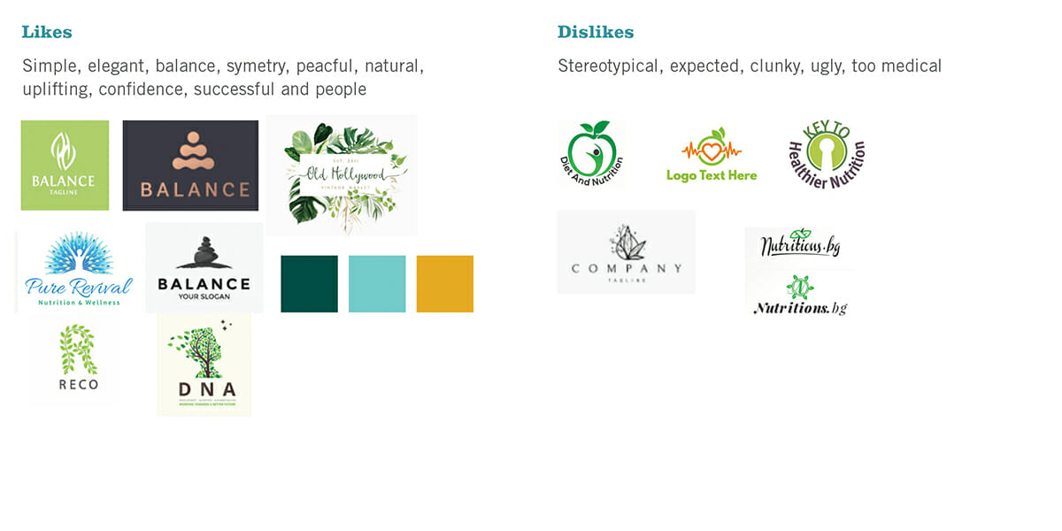 health and nutrition logos