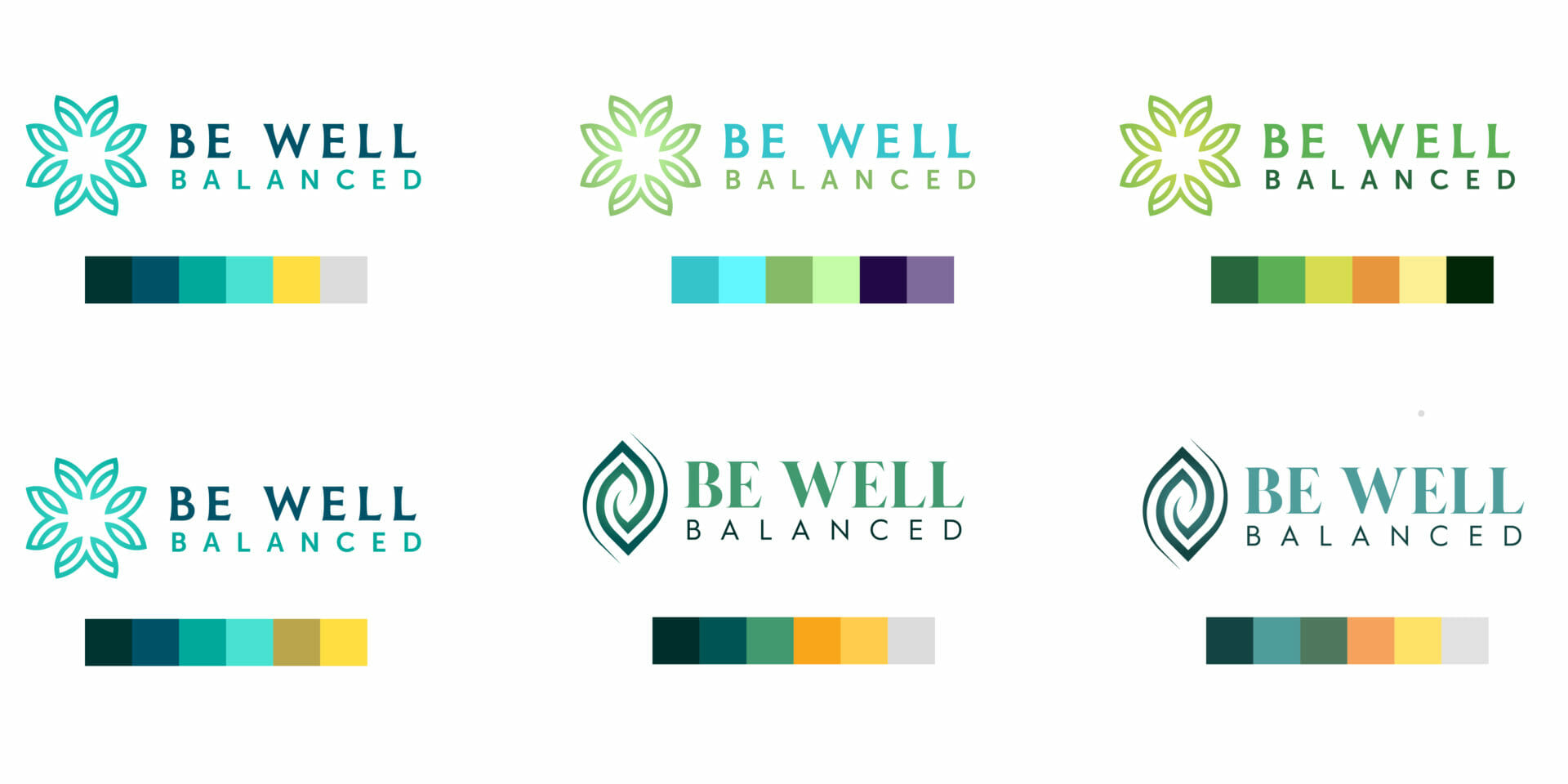 color versions of different be well balanced logos