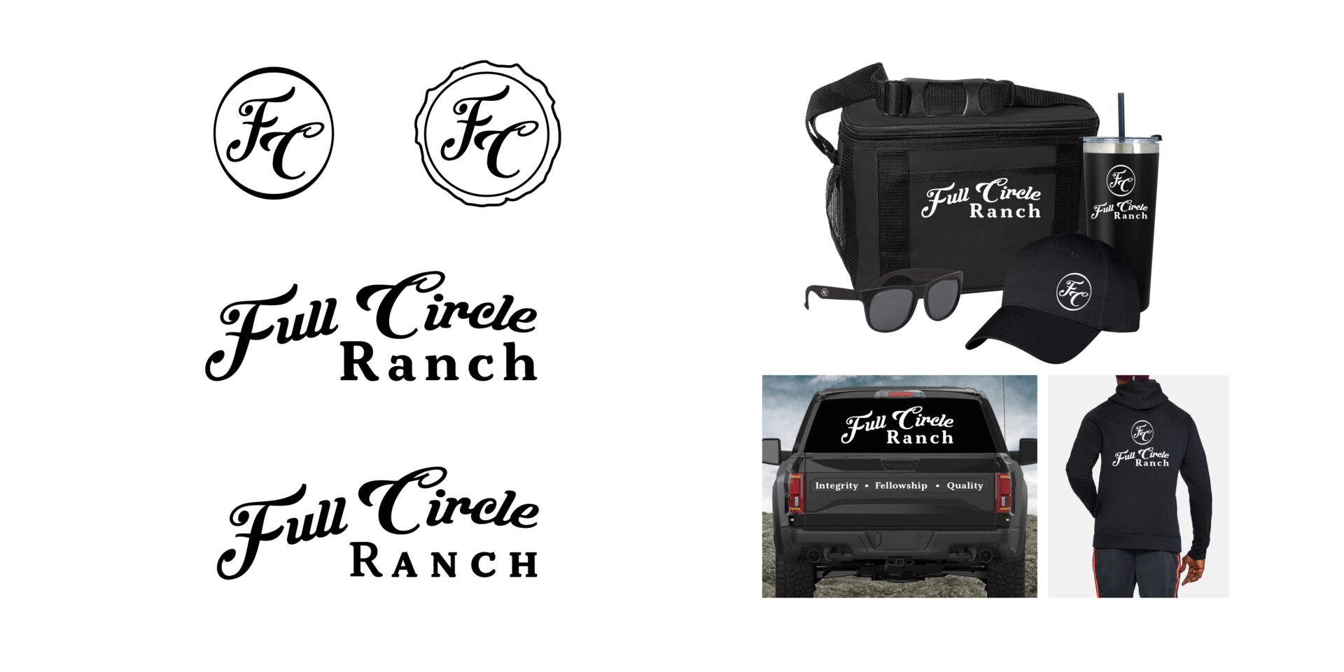 Logo concept 1 for Full Circle Ranch feminine but strong Western Logo