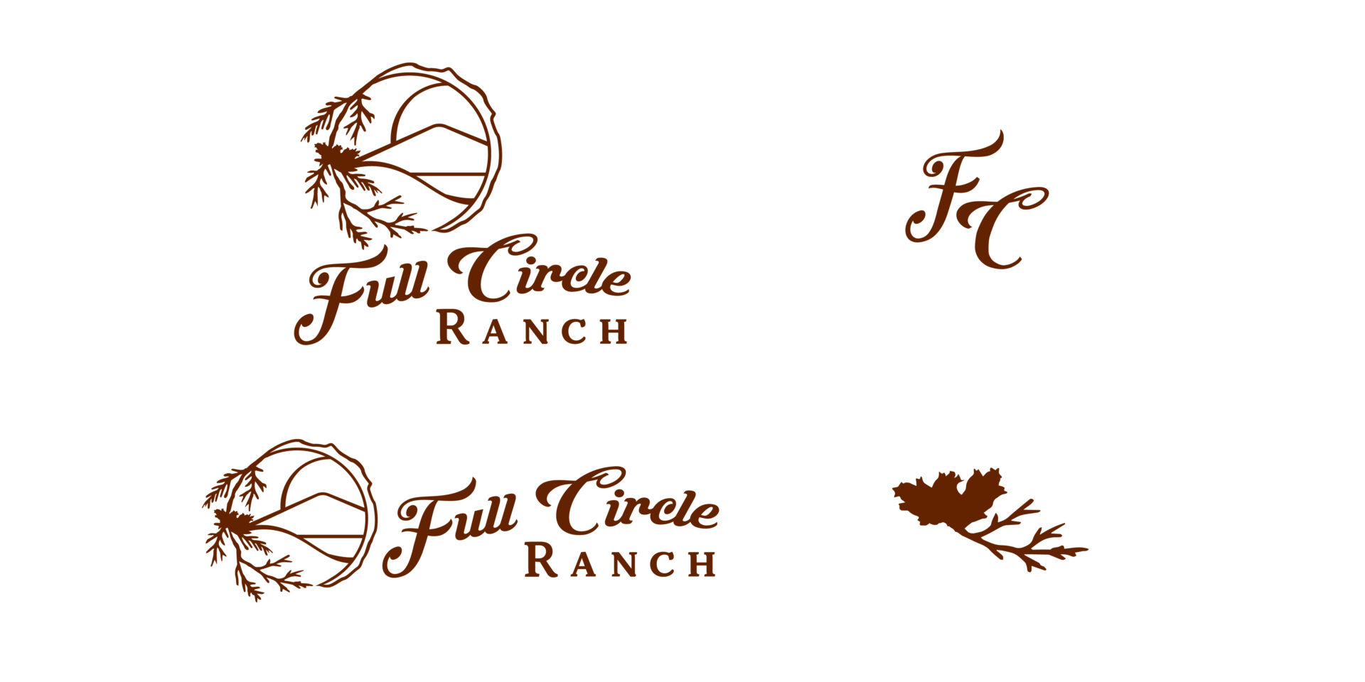 Full Circle Ranch responsive logo set for many use cases