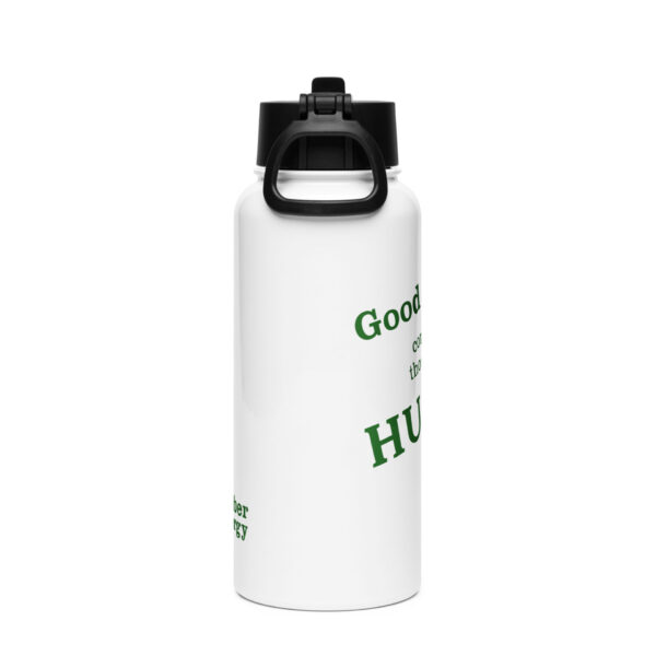 Hustle - Green - Stainless steel water bottle with a straw lid - Image 3