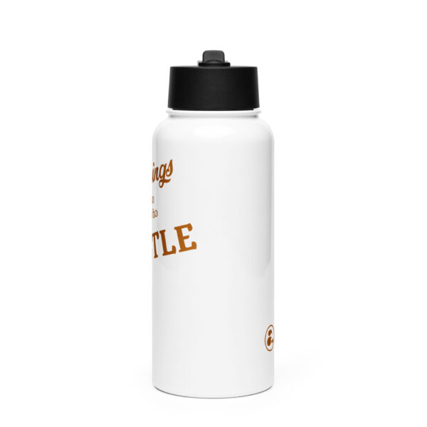 Hustle - Copper - Stainless steel water bottle with a straw lid - Image 2