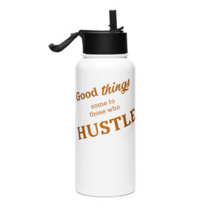 Hustle - Copper - Stainless steel water bottle with a straw lid