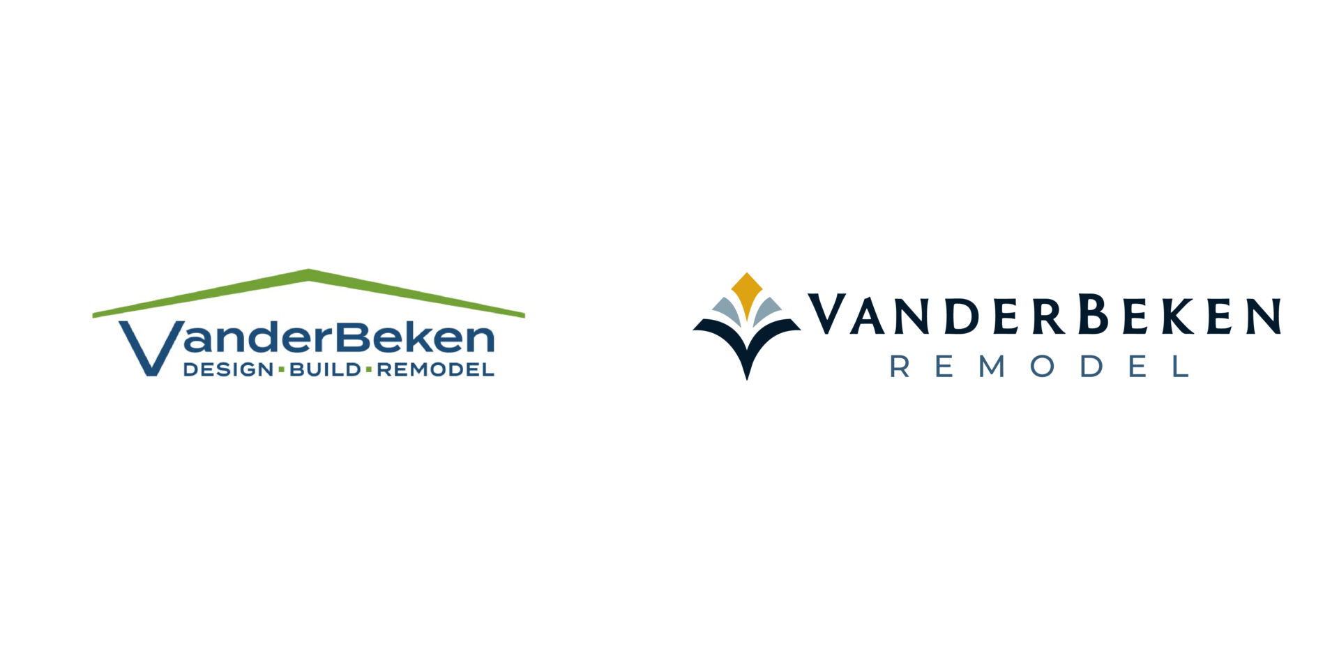 VanderBeken Remodel Logo Before and After