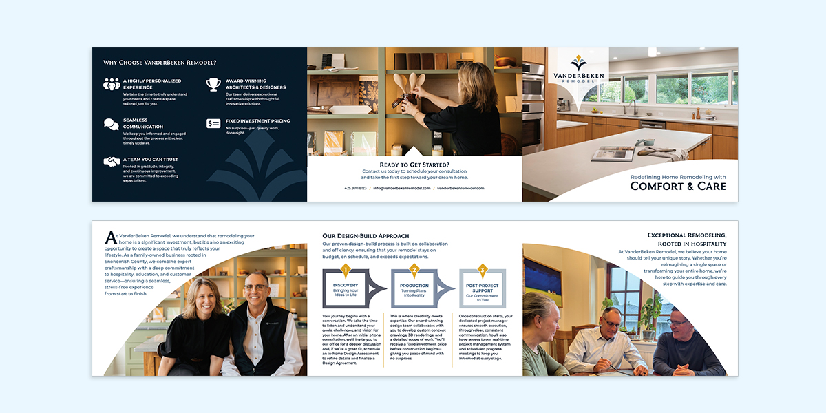 VanderBeken Remodel Tri-fold brochure