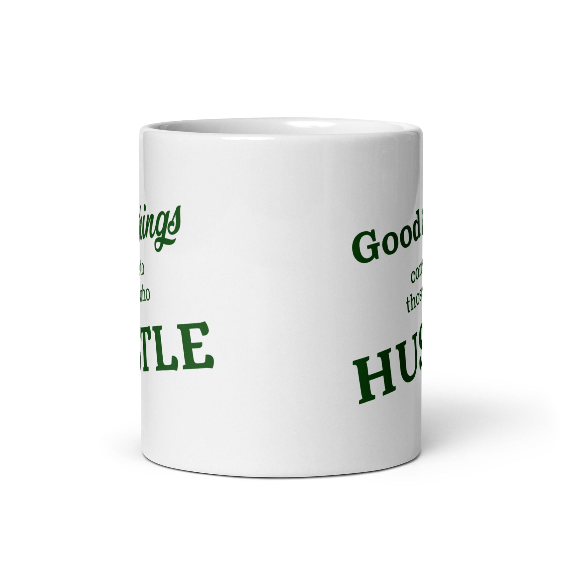 Hustle - White glossy mug - Image 4