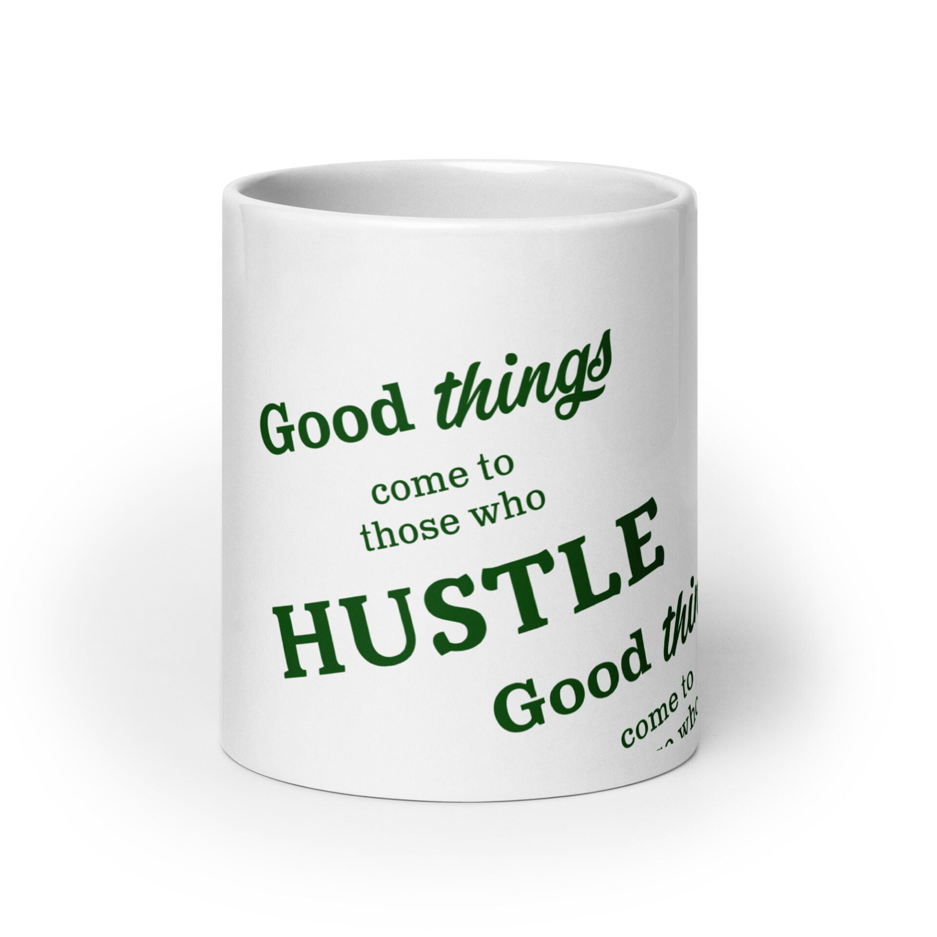 Hustle - White glossy mug - Image 9