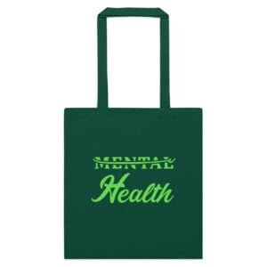 Strikethrough MENTAL Health - Cotton color tote bag