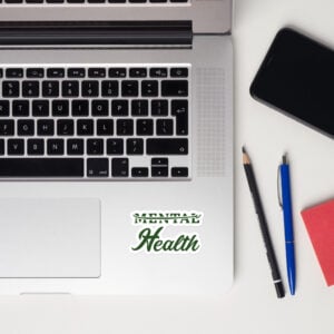 Strikethrough MENTAL Health – Bubble-free stickers